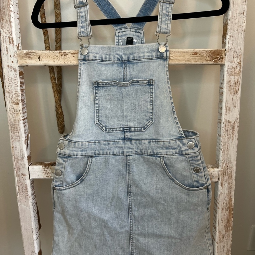 Art Class Light Blue Denim Skirt Overalls